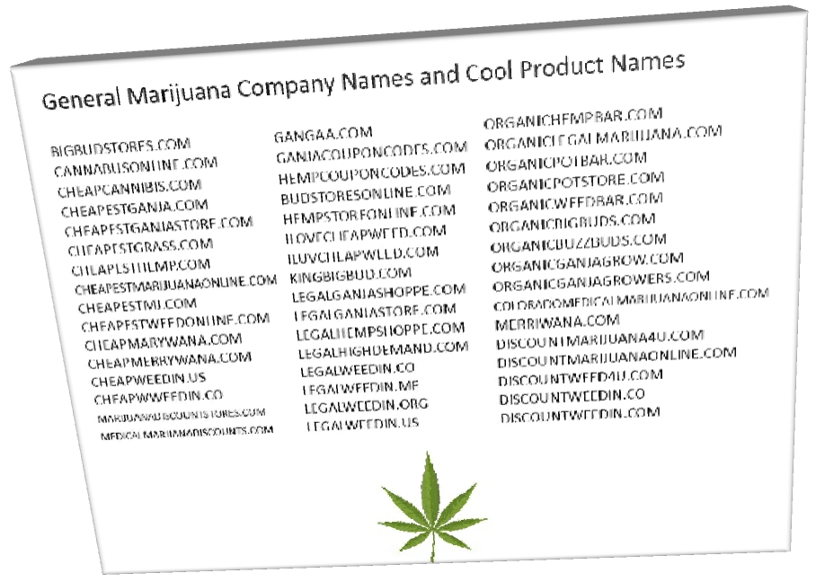 Marijuana Marketing Names Perfect Names For Brands Edibles And Infused Wine
